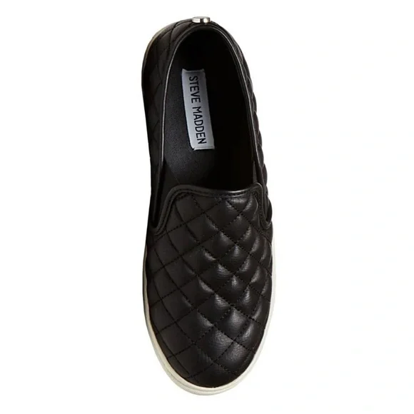 Steve Madden Ecemtrcq Black Slip On Sneakers - Size 10 - Picture 3 of 8